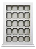 TimelyBuys 20 Piece White Wood Watch Display Wall Hanging Case and Storage Organizer Box and Stand for Oversized Watches