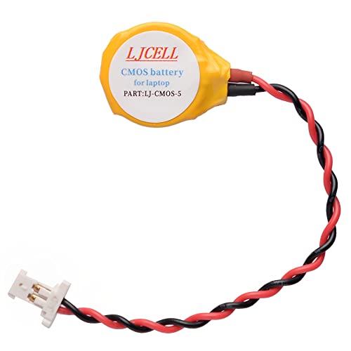 LJCELL CMOS ML1220 Battery for DELL XPS 13 15 9343 9350 9360 9365 BIOS RTC ML1220 Battery with 2 Wire Cable and Connector