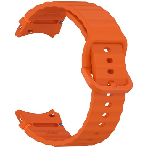 Image of WRIGSS Silicone Strap Compatible with Samsung Galaxy Watch 7 6 5 4 FE Original Style Wavy Smart Watch Straps For Men Women, 40mm 44mm Standard & Classic