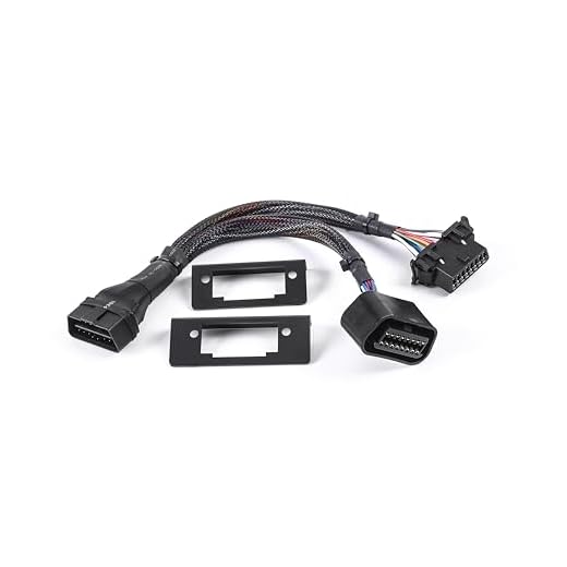 WISDOMHOOD OBD2 Splitter Cable Underdash 16 Pin OBDii 2 Way Extension Cable 1FT/30CM for GPS Tracker & Code Reader & Other Deivces for Ford and for GM (1)