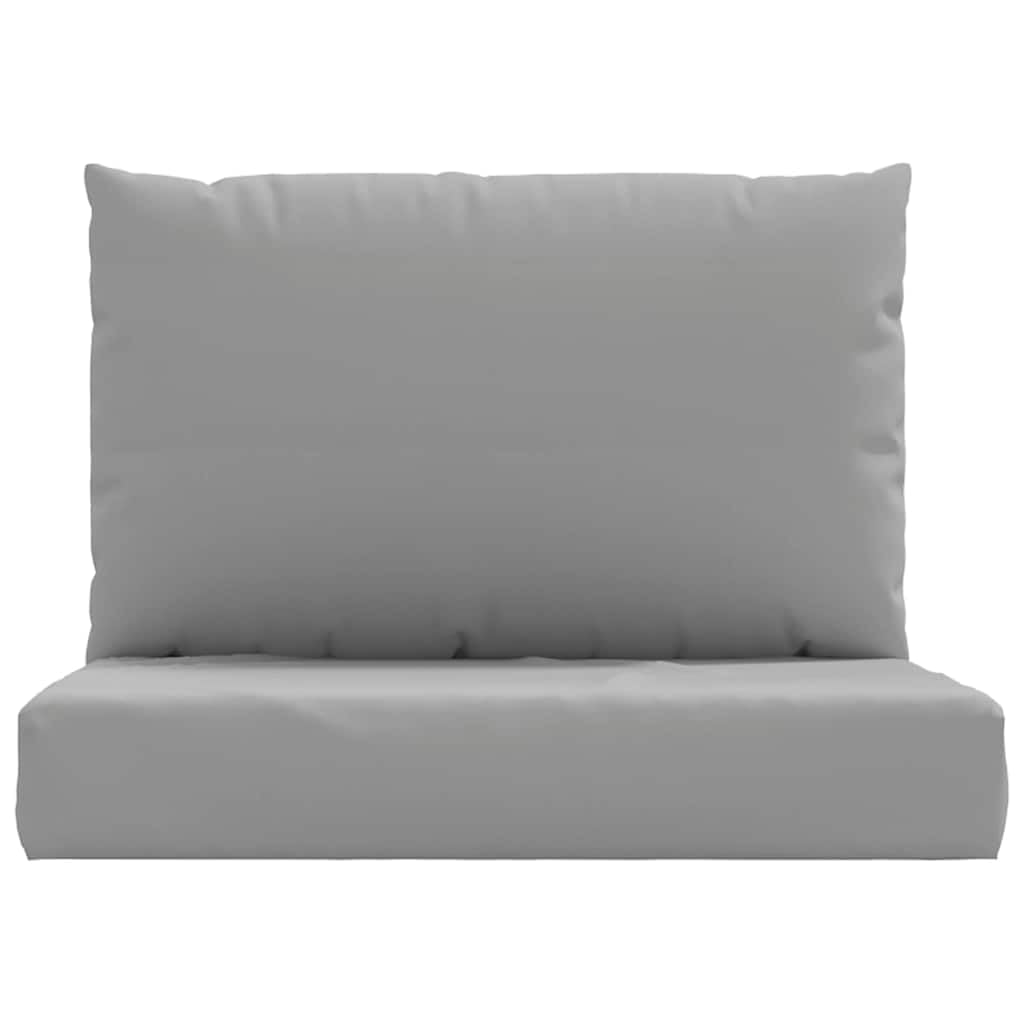 vidaXL Coussins de Palette Lot de 2 Gris Tissu Oxford
