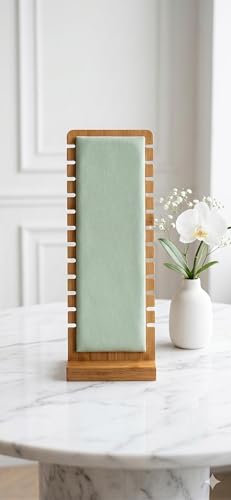 Image of Pista Wooden Necklace Long Chain Bracelet Pendant Hanging Board for Jewelry Showcase Props Display