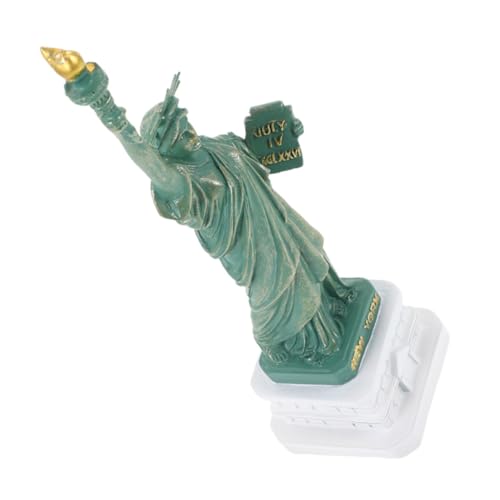 Statue de la Liberté verte en résine pour sculpture de bureau