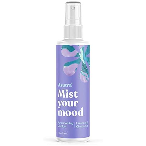 ASUTRA Multi-Use Essential Oil Aromatherapy Pillow Spray (Lavender & Chamomile), 4 fl oz – Mist for Face, Body, Rooms & Linens – Car, Fabric, and Bathroom Freshener Cover
