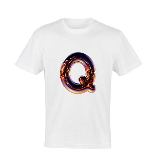 imPRESSWhite Polythene T Shirt with City Night Chrome Letter Q Design