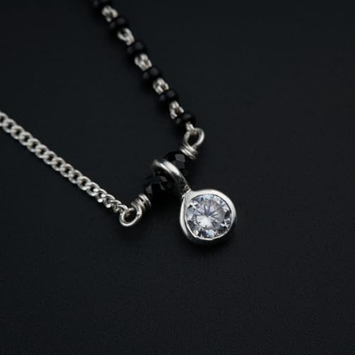 Image of House Of Aadyaa Handmade Silver Mangalsutra for Women | Made in 92.5 Silver | Silver Gifts for Women