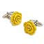 Yellow Rose Metal Cufflinks