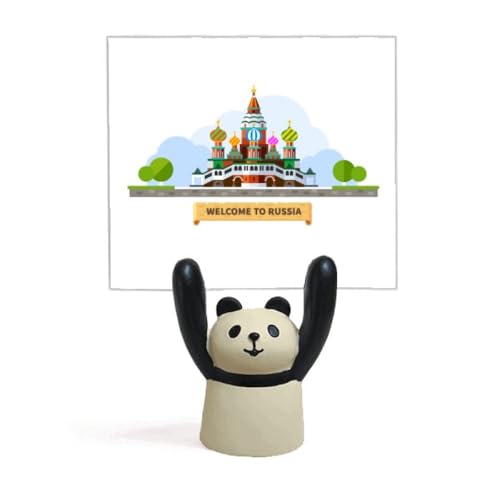 Memo Holder Motif Cathédrale Russie et Stand Panda Dessin Animé