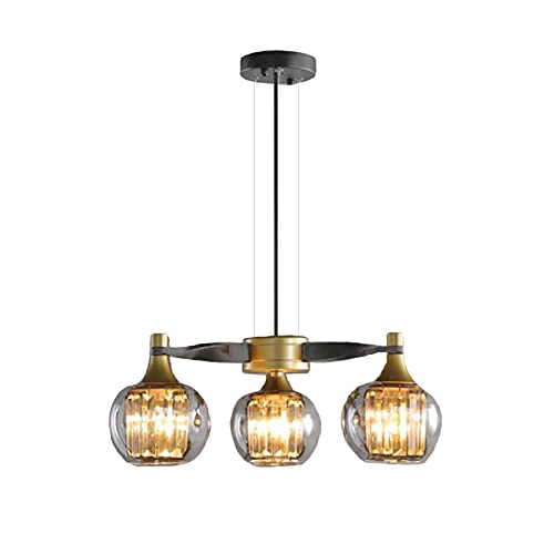 YRYRYW E14 Luz nórdica Candelera de Cristal de Lujo, para el Estudio de Dormitorio de Comedor de Sala de Estar, araña de Cristal Creativa Individual Estadounidense Portada de pie 55 * 18 cm Household
