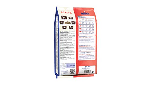 bosch HPC Active | Hundetrockenfutter für ausgewachsene Hunde aller Rassen mit gesteigerter Aktivität | 1 x 3 kg
