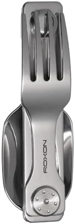 Roxon C2 Camping Utensil, 2 in 1 Detachable Folding Cutlery with Fork & Spoon for Outdoor, Camping, Hiking, Easy to Carry Highly Practical Tableware