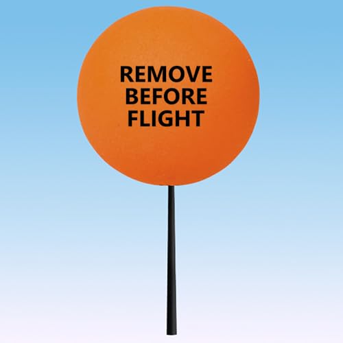 Coolballs® Plain Orange Foam Static Wick Cover Protector Balls for Jet Aviation Airline Airplanes (Printed Remove Before Flight) (1.75