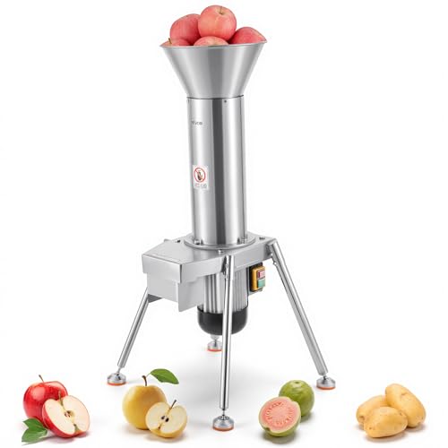 VEVOR Broyeur à Fruits Électrique 1100 W, Moulin à Pommes sur Pied Capacité 164 kg/h, pour Cidre Maison Poires Ananas Goyaves Pommes Entières jusqu'à 80...