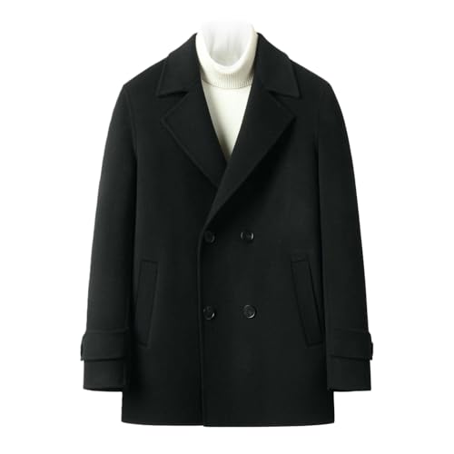 Manteau homme style coréen en laine double face veste mi-longue hiver