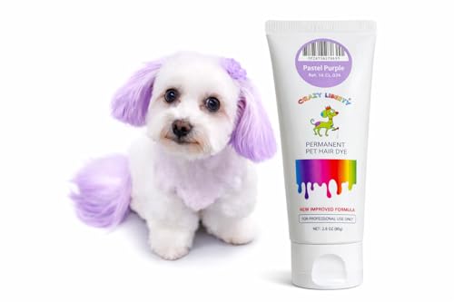 Crazy Liberty Permanent Pet Hair Dye for Dogs and Horses (Pastel Purple) – Professional Grooming Color Gel, for Creative Groomers, 2.8 Fl Oz