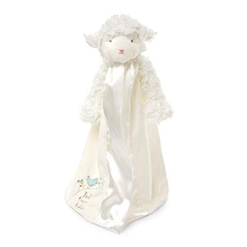 Image of Bunnies By The Bay "Kiddo The Lamb" Buddy Blanket - 16" Stuffed Animal and Baby Security Blanket - Super Soft Velour with Satin Lining