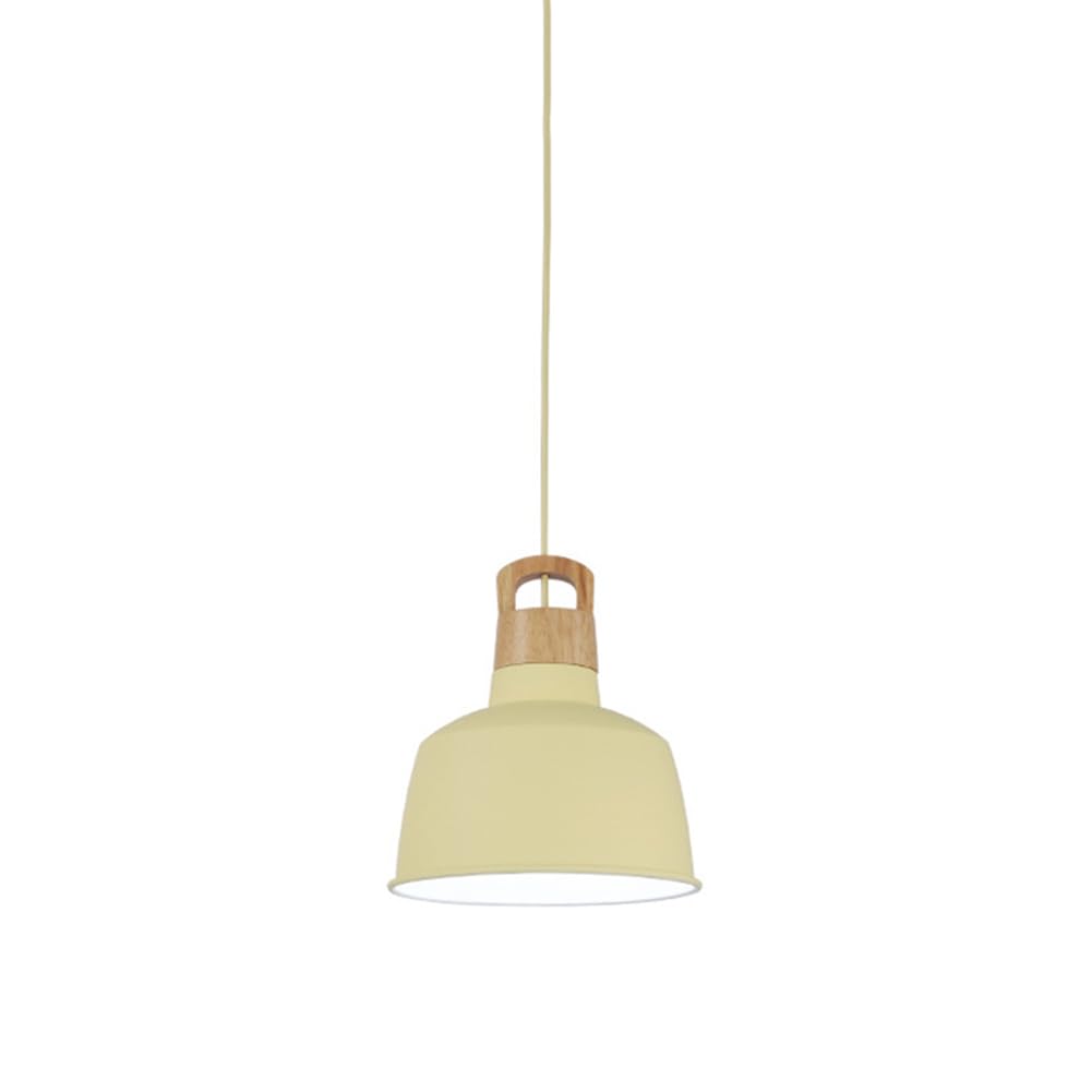 Suspension jaune bois métal pour entrée étroite et dressing sans espace