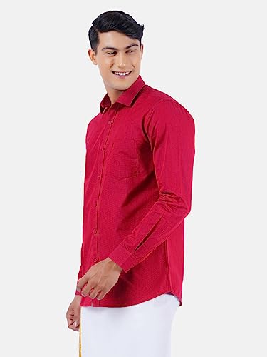 Image of RAMRAJ COTTON Men Full Sleeve Shirt | Prestigious Fit | Elegant Daily Formal Wear