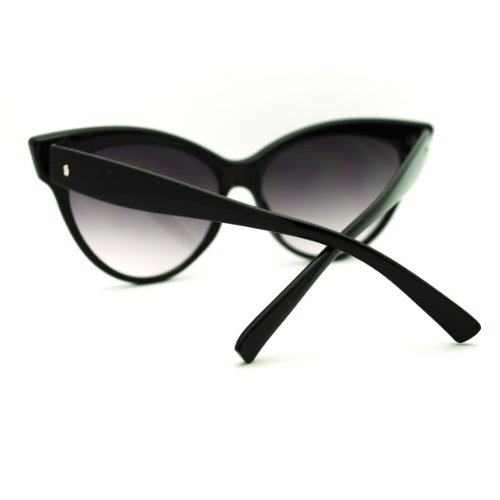 Womens Cat Eye Sunglasses High Fashion Sexy Vintage Shades Black4