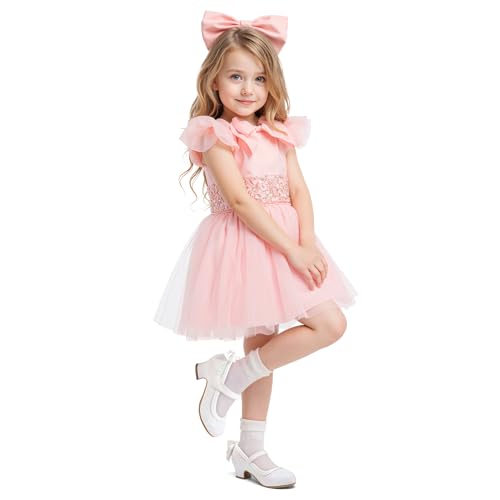 Image of K KomForme Girls Dress Shoes Toddler Glitter Mary Jane Heels | Princess Pumps,Party Wedding Shoes