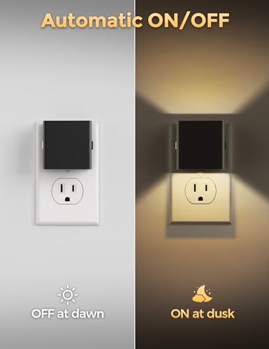 Image of DORESshop Night Lights Plug into Wall [2 Pack], Plug in Night Light 3000K