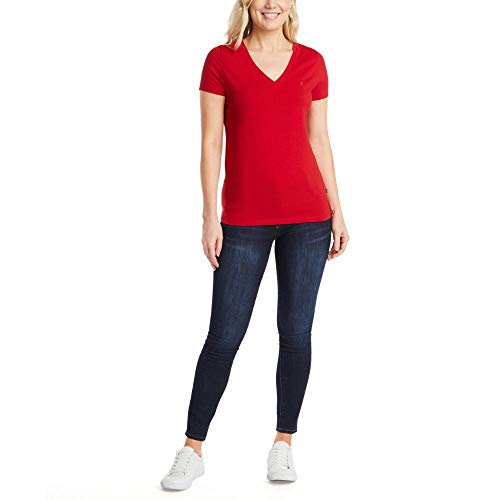 Nautica Women's Easy Comfort V-Neck Supersoft Stretch Cotton T-Shirt3