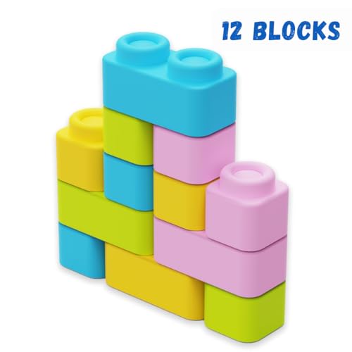 Image of Zephyr Learning Steps - Infant Blocks-1, Montessori Toys for Babies, Early Development, Soft Building Blocks, Block Sets, Colors and Counting, Premium Blocks, Stack Toy, Toddler Block Toys, 12 Pieces