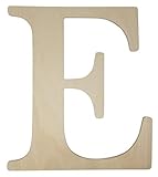 Unfinished Wooden Letter for Wedding Guestbook or Wall Decor (24') (Letter E)