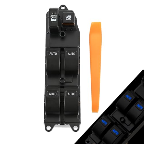 Magimaker 84820-12480, Left Driver Side Master Power Window Switch Compatible with Toyota RAV4 Camry Sienna Prius 2001-2009 Blue LED Light w/4 Auto-Up/Down & Backlit Buttons (18 Pins) by Magimaker - Used condition - US$14.12