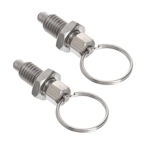 DIYEAH 2 piezas Pasador Muelle Inoxidable con Botón de Perno de para Posicionamiento Dividido Tornillo Tipo Rápido para Moldes Chasis y Equipos Industriales
