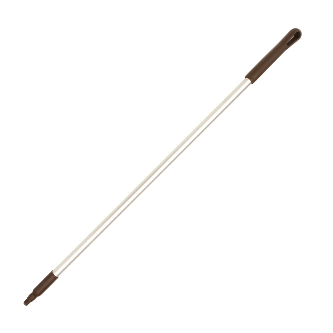 SPARTA Adjustable Aluminum Broomstick, 48” Mop and Broom Handle Replacement with Color-Coded System for Environments with Harsh Cleaning Agents, Aluminum, 48 Inches, Brown, (Pack of 12)