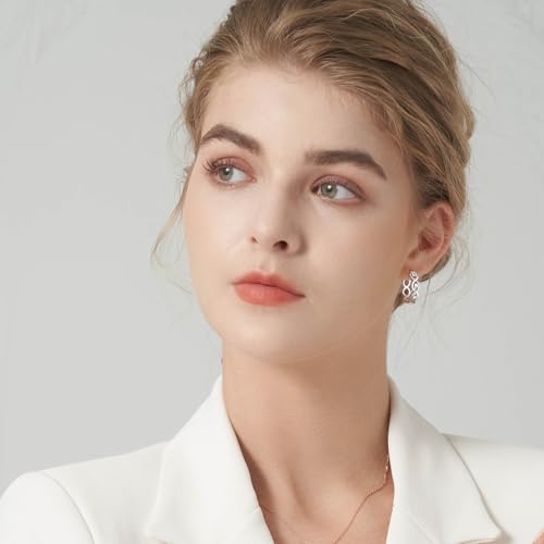 925 Sterling Silver Hoop Earrings for Women Hypoallergenic Cubic Zirconia Twisted Hoop Eearrings Lightweight Silver Hoop Earrings Jewelry Gifts3