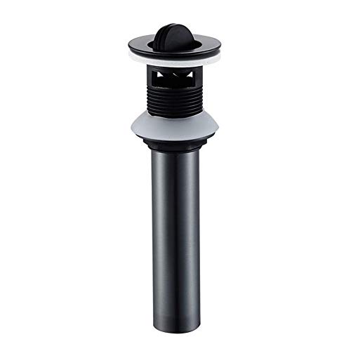 Enchufe de Fregadero Universal. Tapón de desagüe emergente de latón for baño con rebosadero for Orificios de Drenaje de 1,5 Pulgadas, Multicolor(Schwarz)