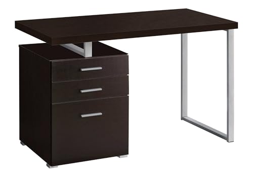 Monarch Specialties Hollow-Core Left or Right Facing Desk, 48-Inch Length, Cappuccino