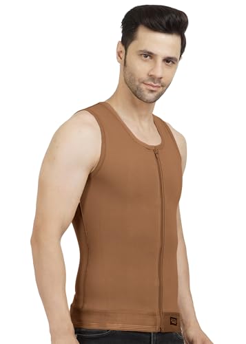 Image of GYNECOMASTIA Full Compression Vest || HIGH COMPRESSION || Front Hook and Zip Closer || Tomboy Chest Binder || Chest and Abdomen Support || Chest Shapewear