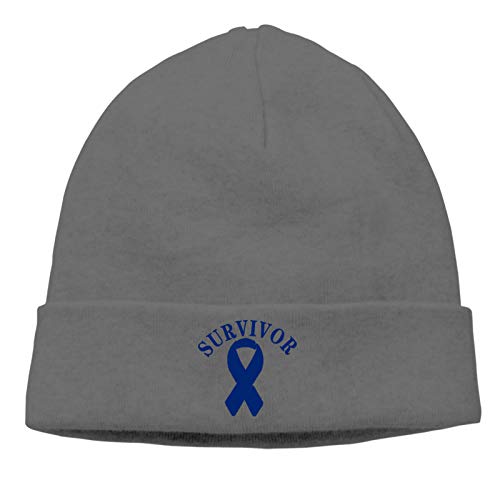Survivor Colon Cancer Ribbon Gorros de Punto de Invierno para...