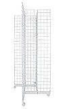 4 Way Wire Grid Tower in White 6.5 Feet H