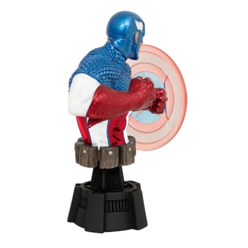 DIAMOND SELECT TOYS - MARVEL CAPTAIN AMERICA HOLO SHIELD BUST, Black - Image 2