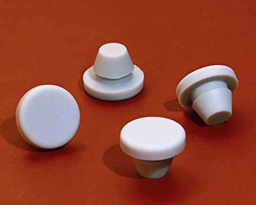 Image of ONLYKXY 5 Pcs Silicone Round Snap in Type Locking Furniture Hole Plugs Button Protective Cover Cap Head (Grey) (8MM(0.31inch))