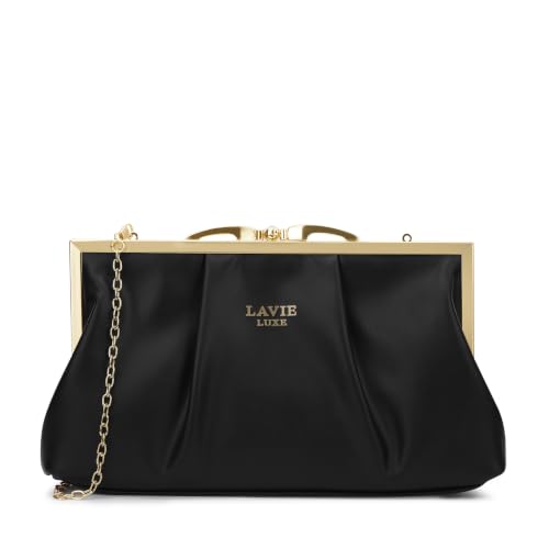 Image of Lavie Luxe Women's Pleato 2-Compartment Frame Cross Body Sling Bag | Ladies Purse Handbag | Gift for Women