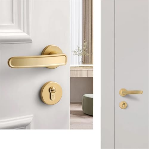 Serrure de porte intérieure or brossé robuste contre l'usure