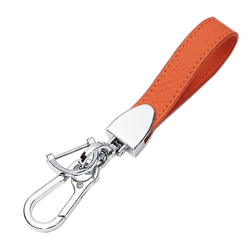 Image of Genuine Leather Car Keychain, Universal Heavy Duty Key Fob Keychain, Car Keychains Holder for Women and Men