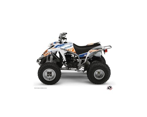 Kit deco quad Yamaha Blaster azul naranja pegatinas completas