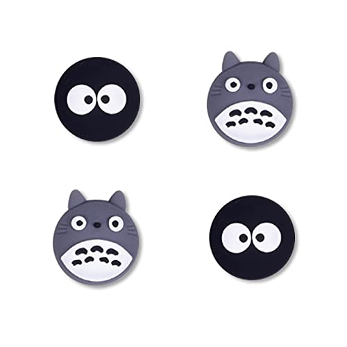 PERFECTSIGHT Cute Thumb Grip Caps 4PCS Compatible with Nintendo Switch & Switch Lite,Soft Silicone Cover for Joy-Con Controller (Totoro & Soot Sprite)