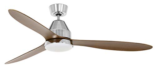 Lucci Air Whitehaven - Ventilador de techo con mando a distancia, ABS, 35 W, cromo/oscuro, 142 cm de diámetro