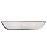 BASENOR Tesla Model 3 Rear Door Sill Stainless Steel Protection Plates (Set of 2)