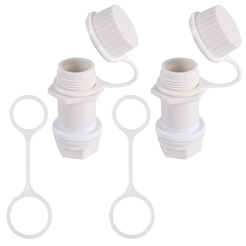 BOXOB Cooler Drain Plug Kit for Igloo, Threaded Drain Plug with Plastic Tethered Cap for Cooler...