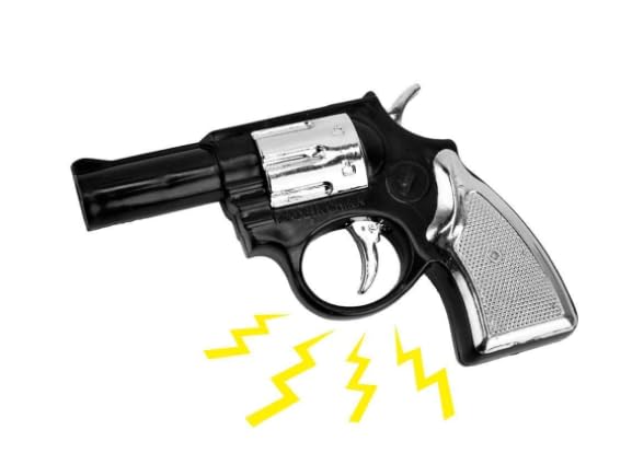Image of ISKA Electric Shock Toy Gun Gang Tricky Light Prank to Giving Shocks to Friends for Fun,Black 1ps
