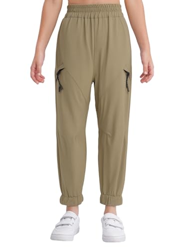 Kids Boys Skate Cargo Pants Decorative Zipper Elastic Waist Hip-hop Streetwear Trousers Outdoor Casual Playwear