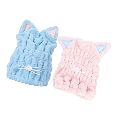 Cabilock Toalha De Cabelo De Microfibra 4 Unidades Envoltório De Toalha De Cabelo De Secagem Rápida